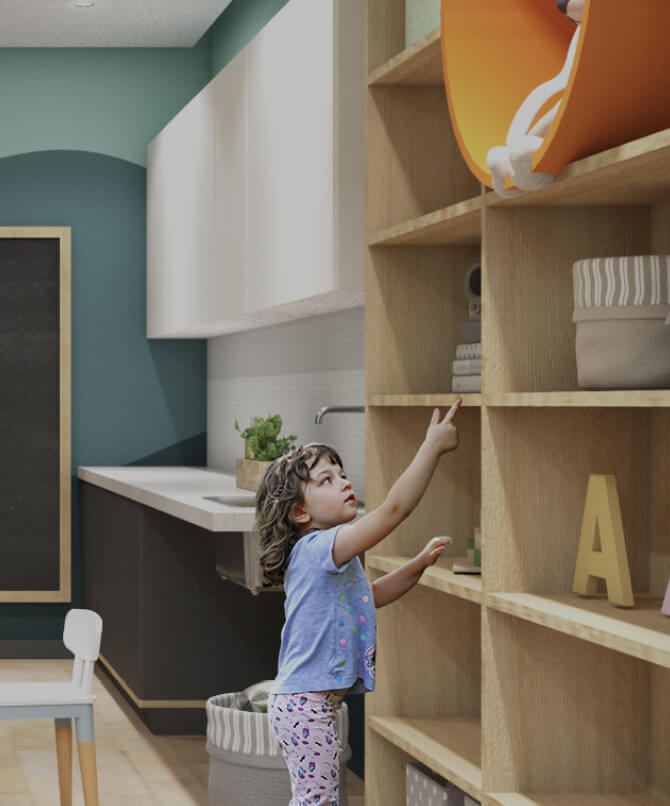 Kids playroom at family-friendly Queens apartments